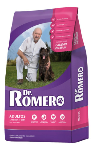 Alimento Dr. Romero para perro adulto todos los tamaños sabor mix en bolsa de 15 kg