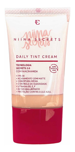 Base Líquida Daily Tint Cream Niina Secrets Longa Duração