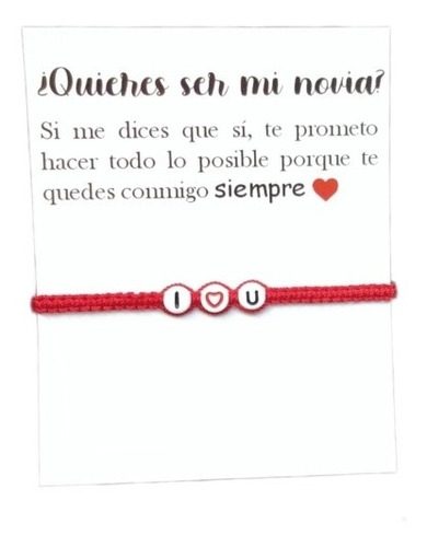 Pulsera Quieres Ser Mi Novia Pareja Novios Regalo Sorpresa