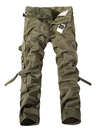 Pantalones Tipo Cargo Militares Para Hombre, Mono Informal Y