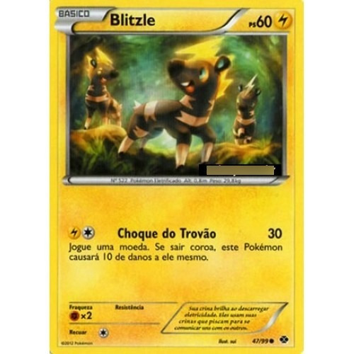 Blitzle - Pokémon Elétrico Comum - 47/99 - Pokemon Card Game