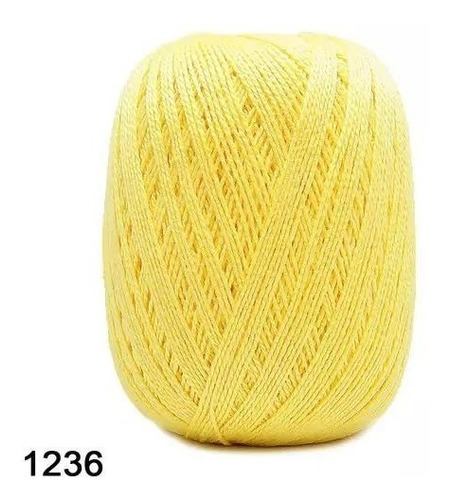 Linha Anne 250 Metros Circulo Para Crochê Amigurumi Tricô Cor Amarelo Lima - 1236