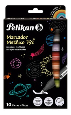 Marcador Metalico Multiuso 752 Pelikan 10 Und