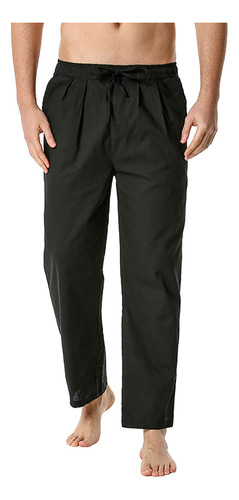 Betory Pantalon Lino Comodo Cordon Para Hombre Cintura Playa