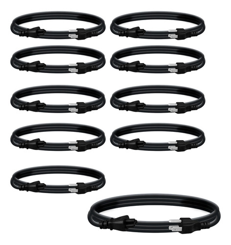 10 Piezas Cable Trifásico Trébol Mickey Slim Company De 1.8m Para Corriente Cargador Laptop
