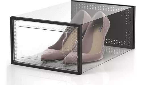 SEE SRPING - Paquete de 12 cajas de almacenamiento de zapatos, organizador  de zapatos apilable de plástico transparente para armario, zapatero para