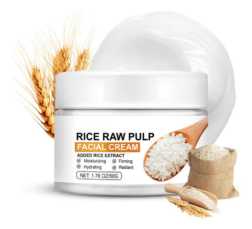 Creme Hidratante Raw Polp Facial De Arroz Com Extrato De Arr