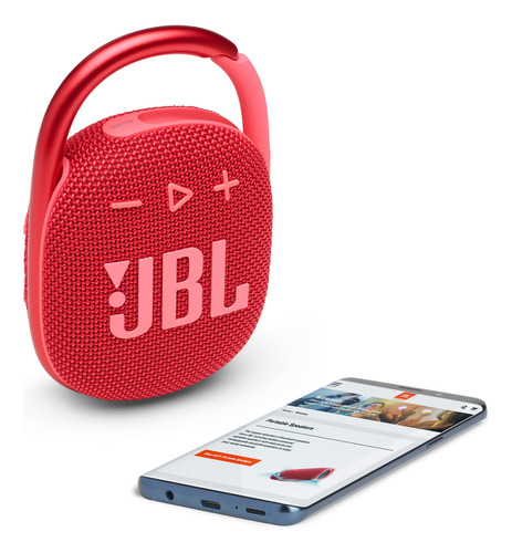 Parlante Jbl Clip4 Bluetooth 10horas Resiste Intemperie Rojo