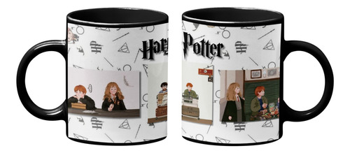 Taza Tazón Mágica Harry Potter, Ron, Hermione Amigos