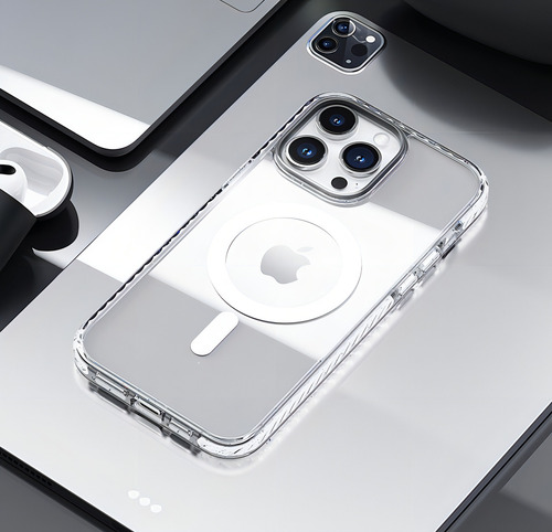 Capa Magsafe Crystal Armor Shield para iPhone 14 Pro Max 6.7 Cor Transparente