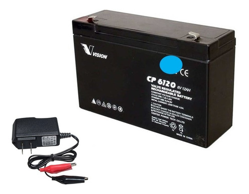Kit 2 Baterias 6v 12ah Juguetes Autos Electricos + Cargador