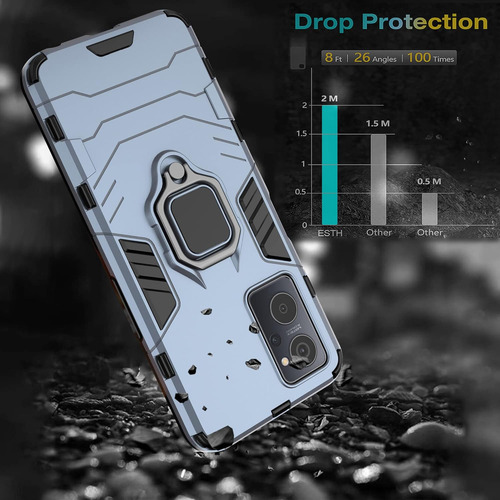 Funda Uso Rudo Carcasa Para Realme 9i+mica Azul Oppo A96 4g / A76 4g / Realme 9i