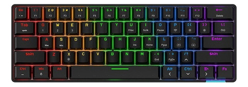 Stk61 Bt&teclado Mecánico De Modo Dual 61 Teclas Arco Iris