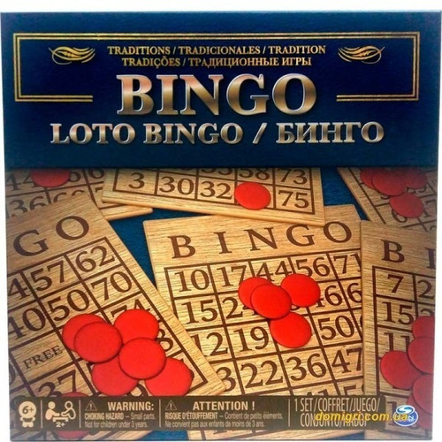 Juego Bingo Loteria Deluxe Tablero Simil Madera Tictoys