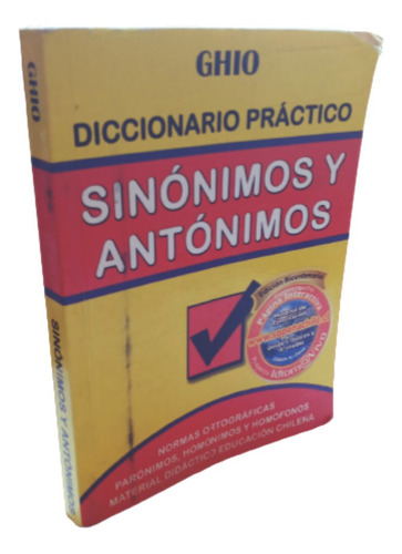 (usado) Diccionario Práctico De Sinónimos Y Antónimos Ghio