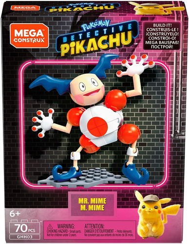 Mr. Mime 70pzas Detective Pikachu Pokemon Mega Construx