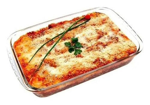 Bandeja rectangular para hornear lasaña de 3,7 litros con tapa de color | Marinex Color Incolor