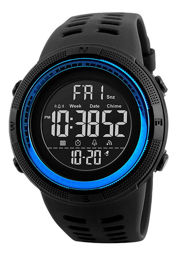 Imagen 1 de 8 de Reloj Hombre Skmei 1251 Sumergible Digital Alarma Cronometro