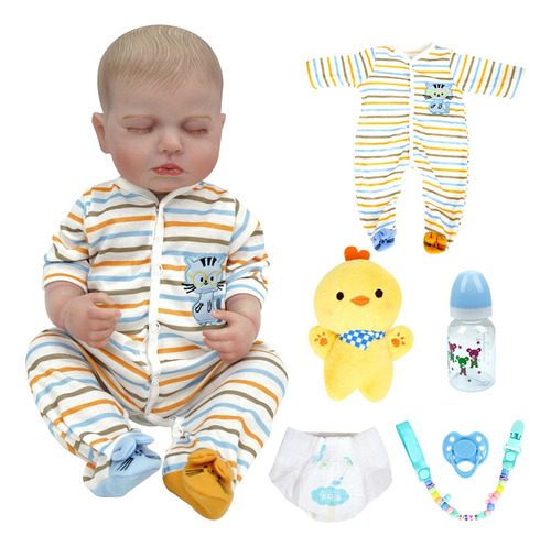 Brastoy Bebê Reborn Boneca Pintada Silicone Realistic Menino