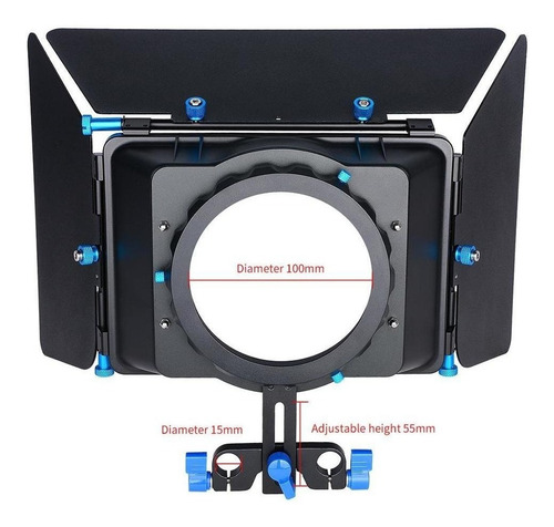 Imagem 10 de 12 de Parasol Matte Box M4 Aluminio Para Dslr E Trilho 15mm