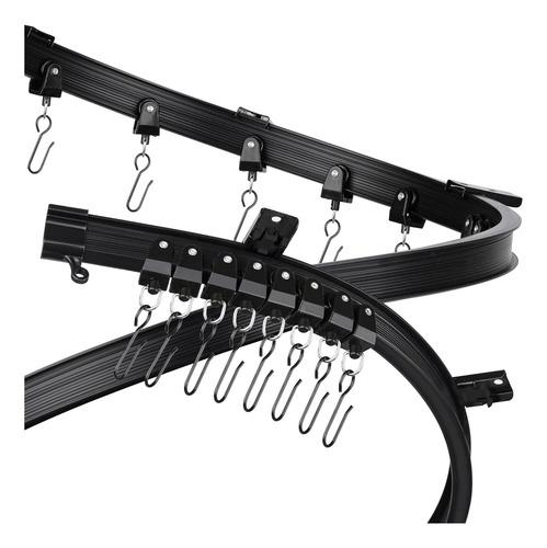 Riel De Cortina De Techo Flexible Y Curvado, Divisor De Habi