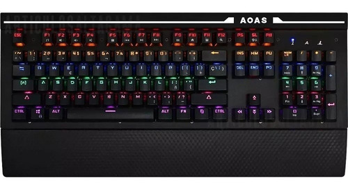 Teclado Gamer Mecánico Con Luces As-808 Español Tiene La Ñ