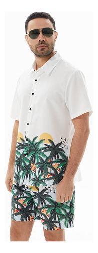 Conjunto De Camisa Hawaiana De Hombre Para La Playa