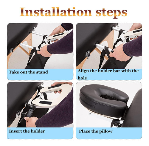 Cuna Facial Soporte De Reposacabezas Para Cama De Masaje Spa