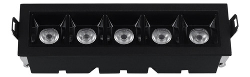 Luminaria Lineal Empotrable En Techo Blanco Frío Ade-706 Estructura Negro