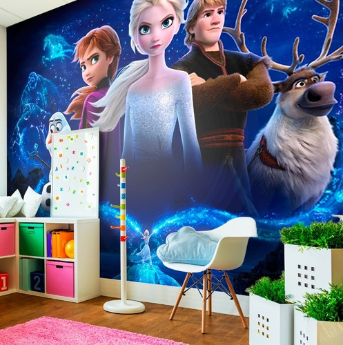 Papel De Parede Adesivo Infantil Exclusivo Princesa Frozen 2