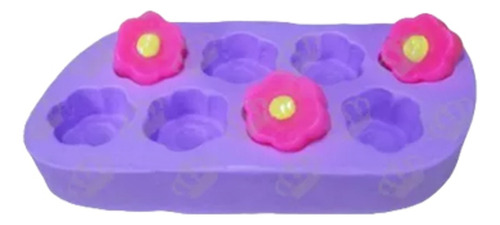 Molde Forma Silicone Florzinha P/ Lavabo 8cav.