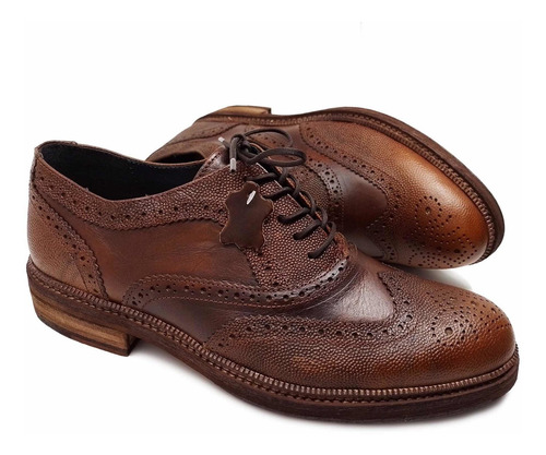 Imagen 1 de 9 de Zapato Para Caballero Bostoniano Fina Piel Vacuno Artesanal
