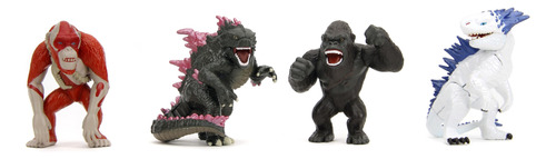 Godzilla X Kong - Juego De 4 Figuras Fundidas A Presion De 2