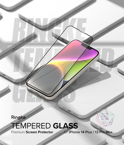 Imagen 4 de 10 de Vidrio Templado Ringke Para iPhone 14 Plus 6,7 Full Cover