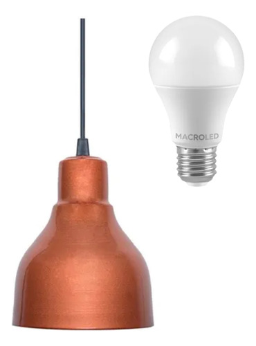 Colgante Techo Lampara Moderna Vintage + Foco Led Incluido Cobre