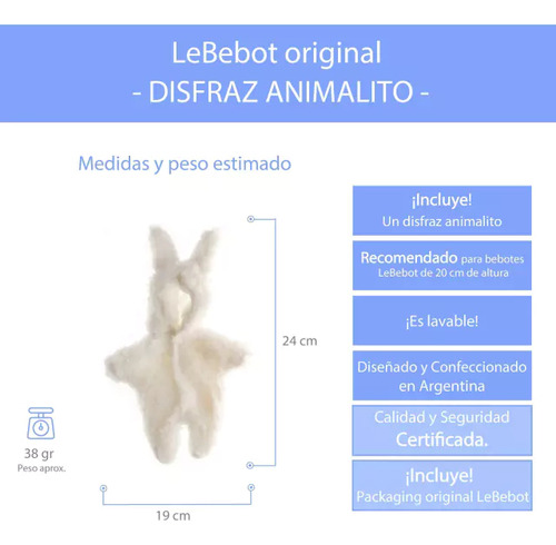 Ropa Para Bebote Disfraz Animalito (enterito) - Le Bebot
