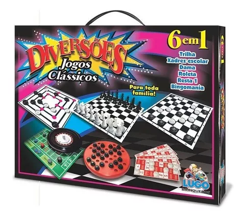 Kit Jogos para Viagem Classicos 22 cm Dama Ludo Xadrez ETC. - ART