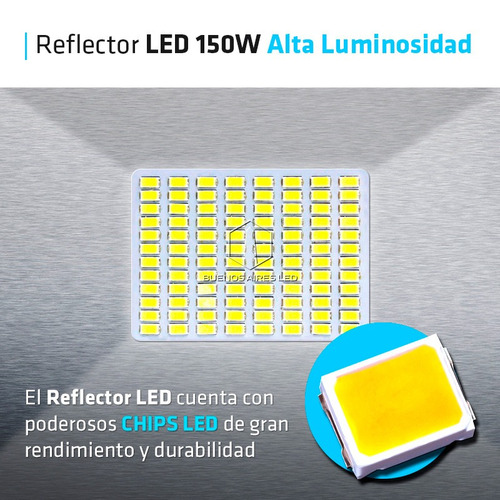 Reflector Proyector Led 150w Exterior Alta Potencia Canchas