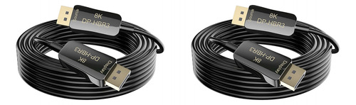 2 Cables De Fibra Óptica Dp1.4 Ultra Hd De Alta Velocidad, 2