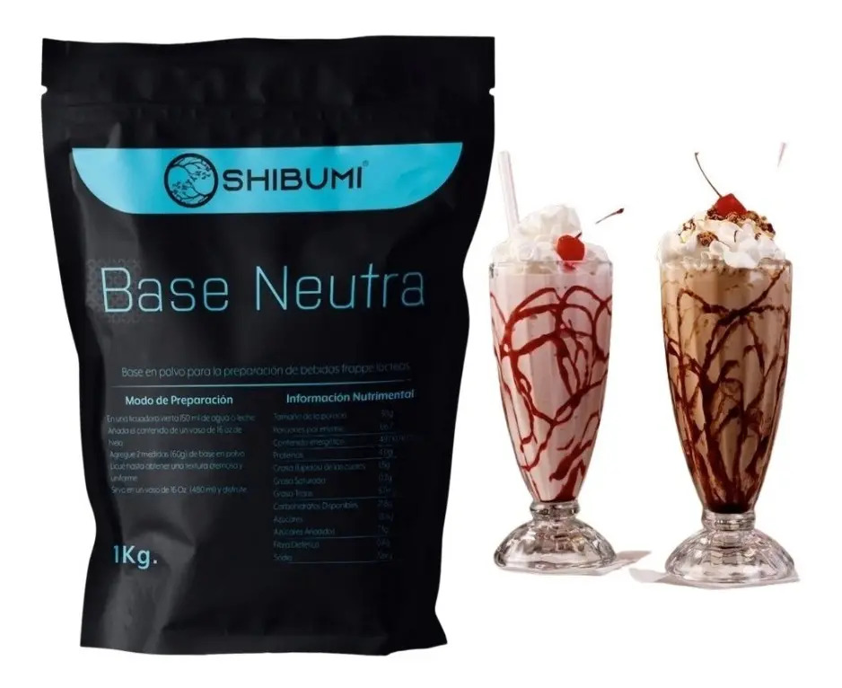 Base Shibumi Neutra Frappé Para Bebidas 1 Kg 24g Por Poción