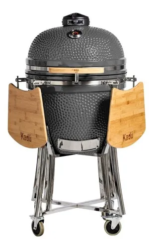 comprar Parrilla Ahumador Cerámico Con Pirómetro Kamado Kadú K23 Color Gris