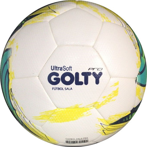 Balon De Futbol Sala Golty Pro Ultrasoft, Capsulas De Gel Color Blanco