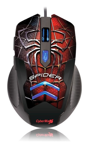 Mouse Cybertel Spiderman Ratón Gamer Con Iluminación Led