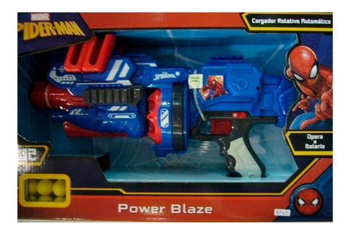 Pistola Spiderman Power Blaze Lanza Pelotas Ditoys