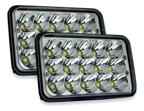 Faros Led Rectangular 5 Pulgadas H4 Unidad Principal 4x6 2pz