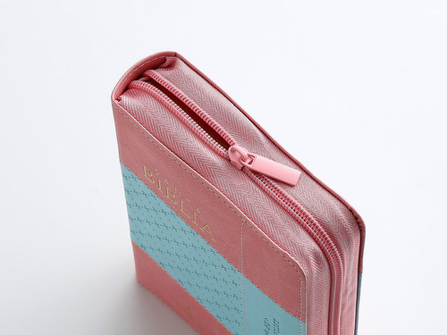 Biblia Rvr1960 Iconic Rosa Azul Im Piel Índice Cierre 12pt