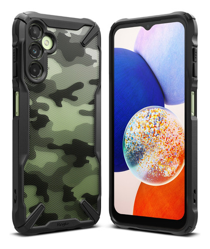 Funda Para Samsung A14 4g & 5g Ringke Fusion X Design Camo