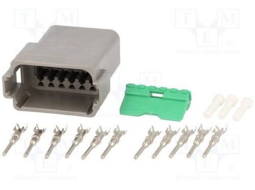 Kit Conector Deutsch Dt04-12pa Com Trava E Terminal 