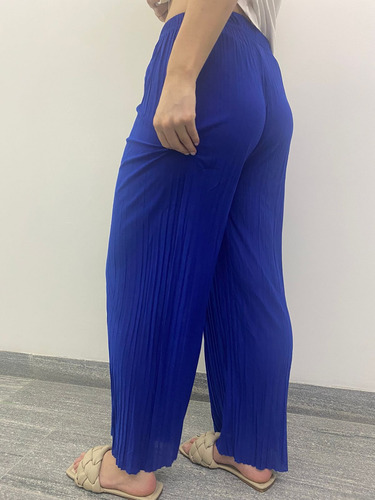Pantalón Mujer Cómodos Pierna Amplia Resorte Casual Ligero