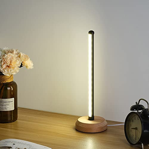 Lámpara De Mesa Led De Madera Moderna Lámpara De Noche Con 3
